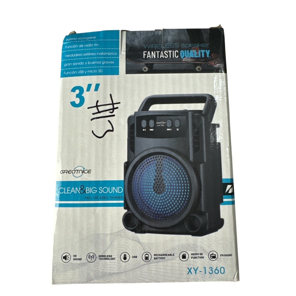 Greatnice‎ GTS-1360 Compact Wireless Bluetooth Speaker FM Radio USB TF Portable